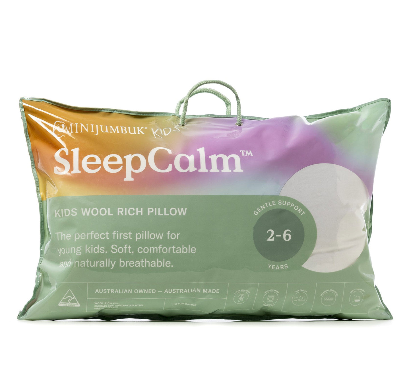 MiniJumbuk Kids Sleep Calm Wool Rich Pillow (2 - 6 years)