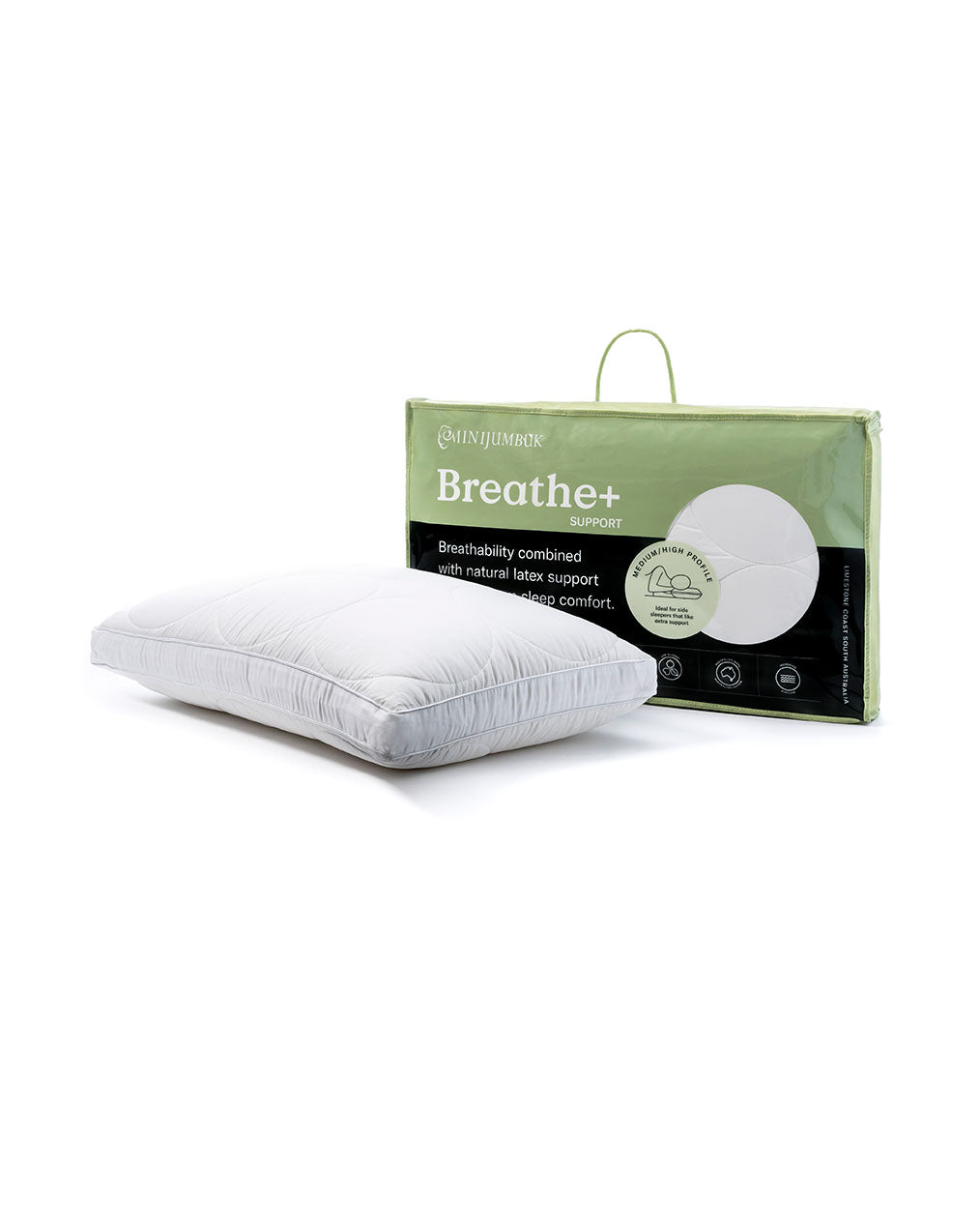 MiniJumbuk Breathe+ SUPPORT Wool Cotton Quilted Pillow