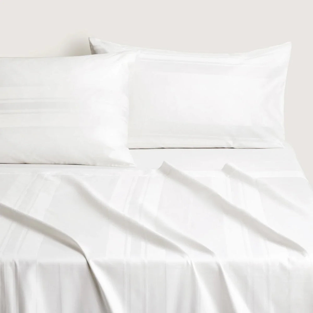 1200tc Millennia Bold Snow Standard Pillowcase Pair by Sheridan