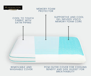 Jaspa Herington Gel Cooled Memory Foam Pillow