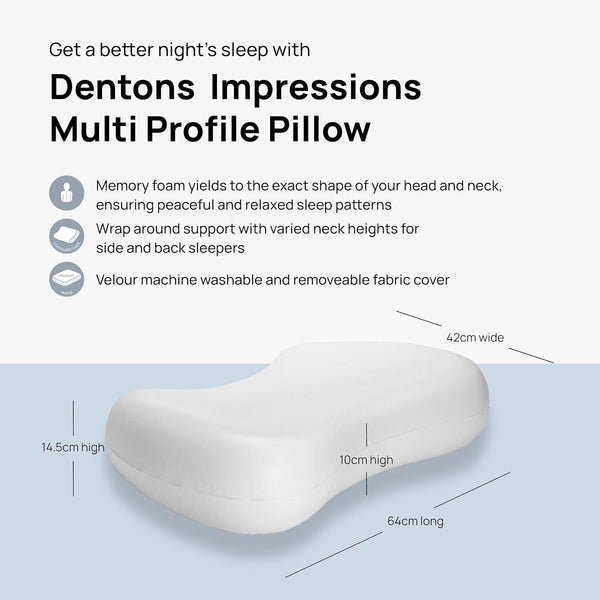 Dentons Impressions Multi-Profile Pillow