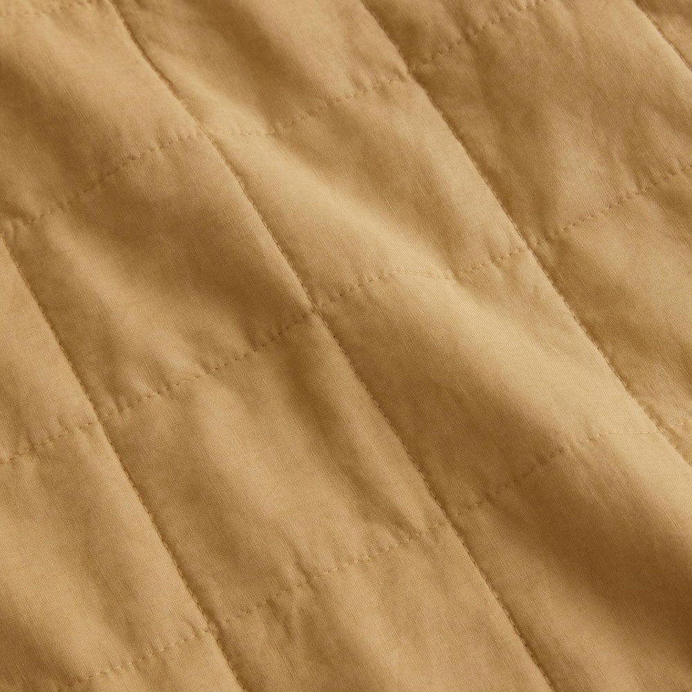Abbotson Ochre Linen Quilted Standard Pillowsham by Sheridan