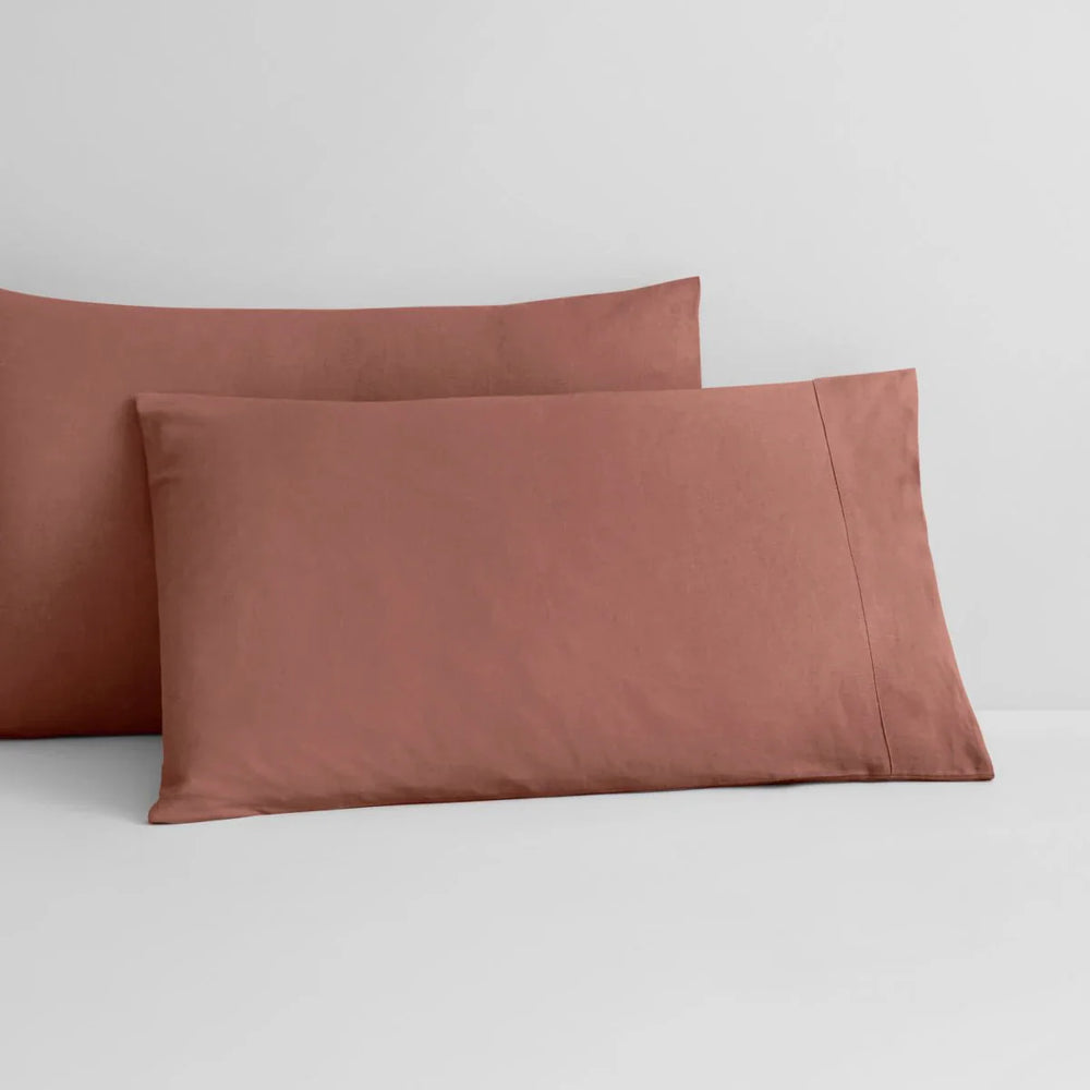 Abbotson Raisin Linen Standard Pillowcase Pair by Sheridan