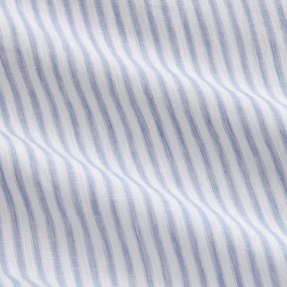 Abbotson Linen Ticking Stripe BLUE MIST Tailored Pillowcase Pair by Sheridan