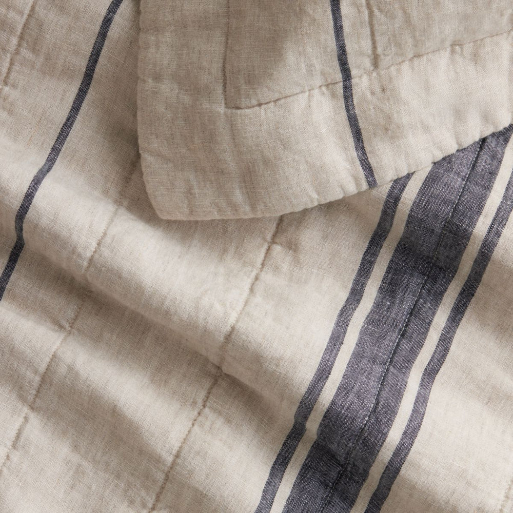 Abbotson Linen Flax Wide Ticking Stripe Pillow Sham by Sheridan