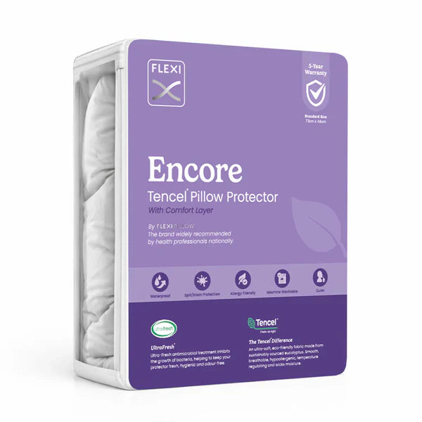 Encore Waterproof TENCEL® Pillow Protector by Flexi Pillow