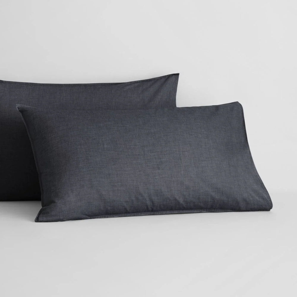 Reilly CARBON Standard Pillow case Pair by Sheridan
