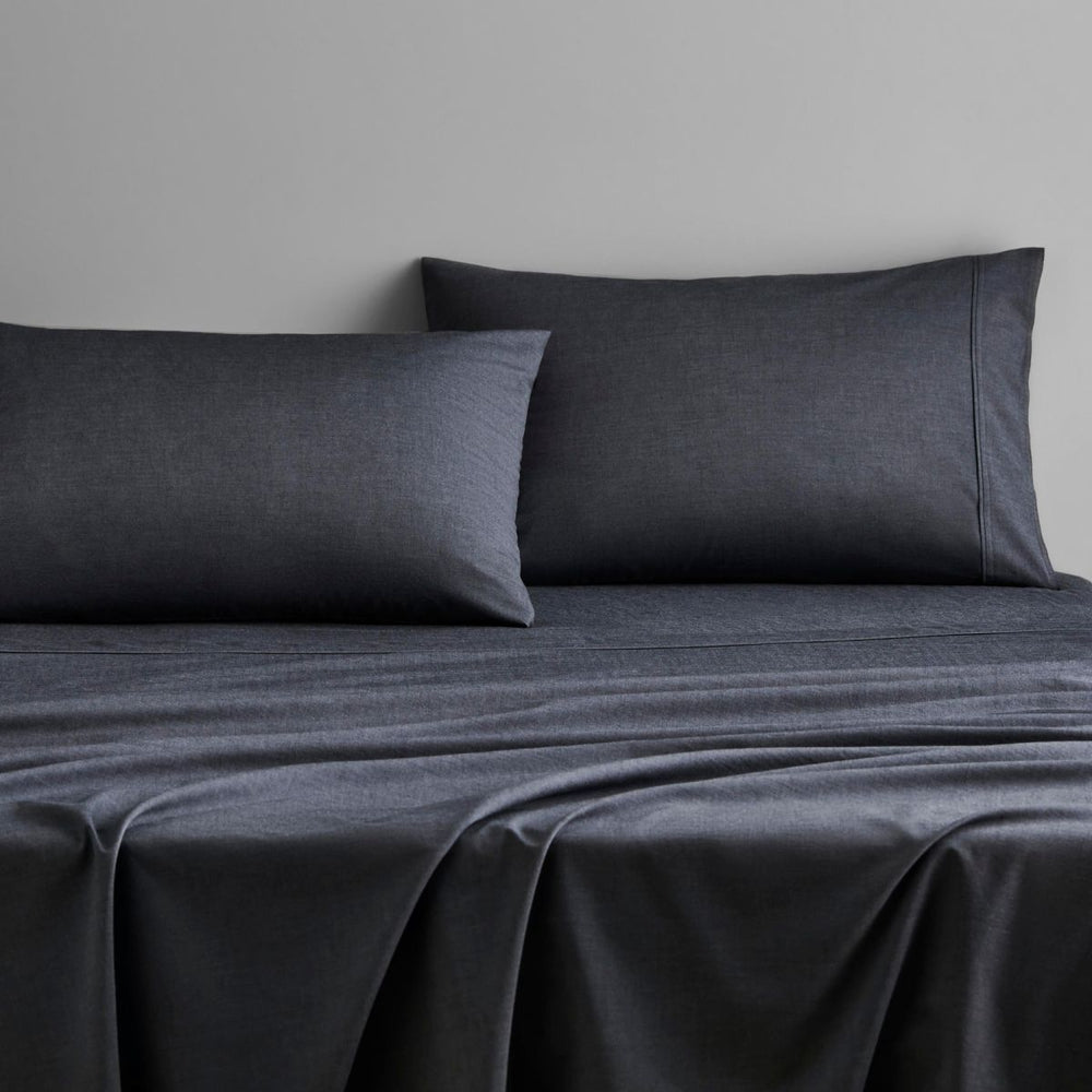 Reilly CARBON Standard Pillow case Pair by Sheridan