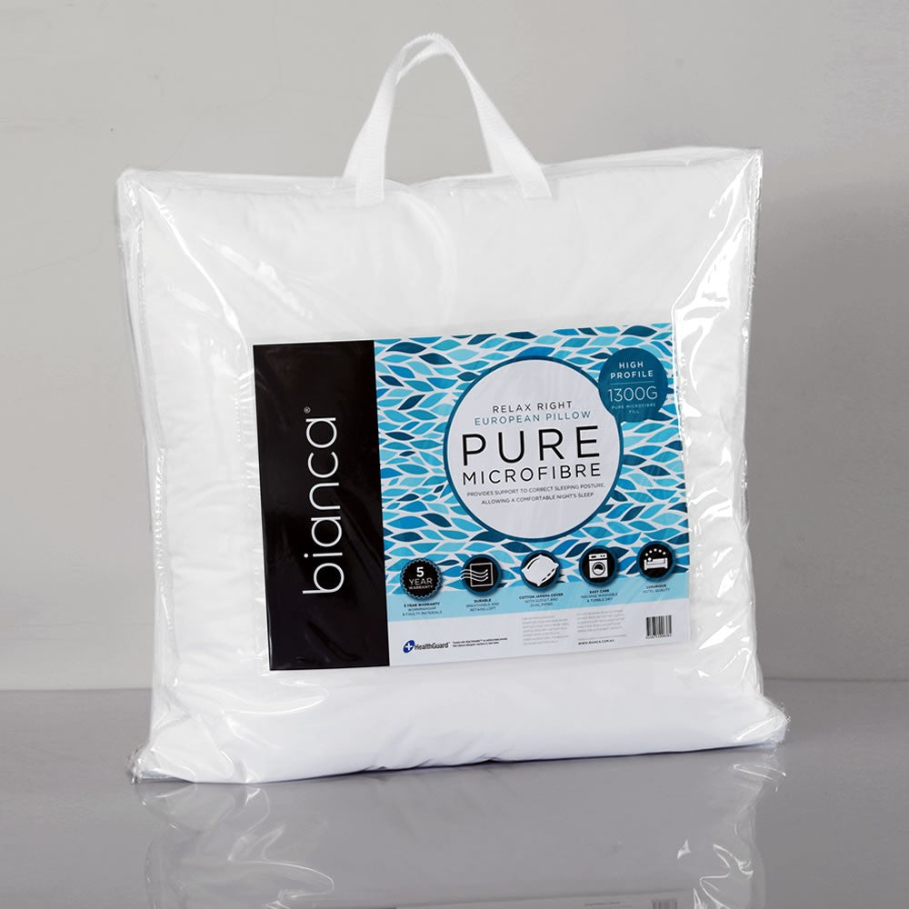 Bianca Relax Right Pure Microfibre European Pillow
