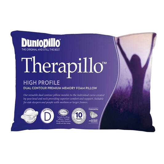 Dunlopillo Therapillo Memory Foam High Profile Dual Contour Pillow