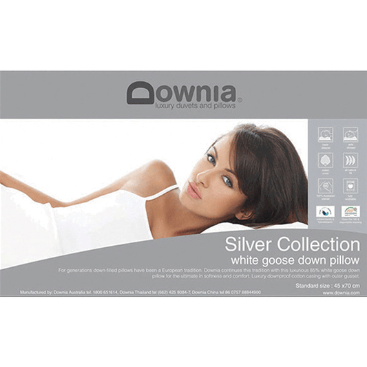 Downia Silver Collection 85% White Goose Down Pillow