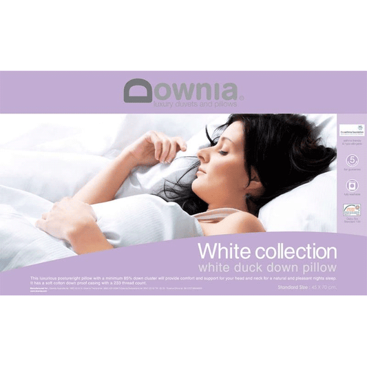 Downia White Collection 85% Duck Down Pillow