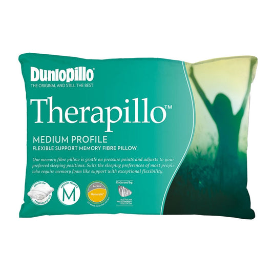 Dunlopillo Therapillo Medium Flexible Support Premium Memory Fibre Pillow