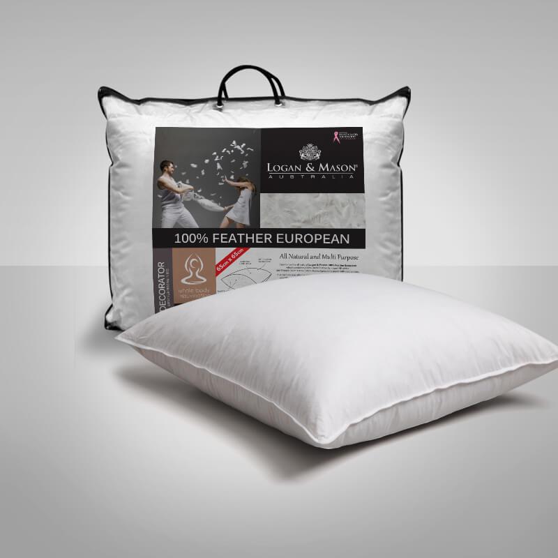 Logan and Mason 100% Feather European Pillow