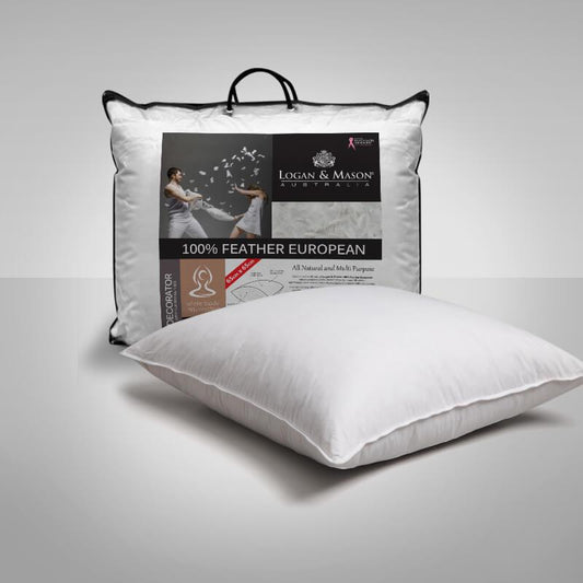 Logan and Mason 100% Feather European Pillow