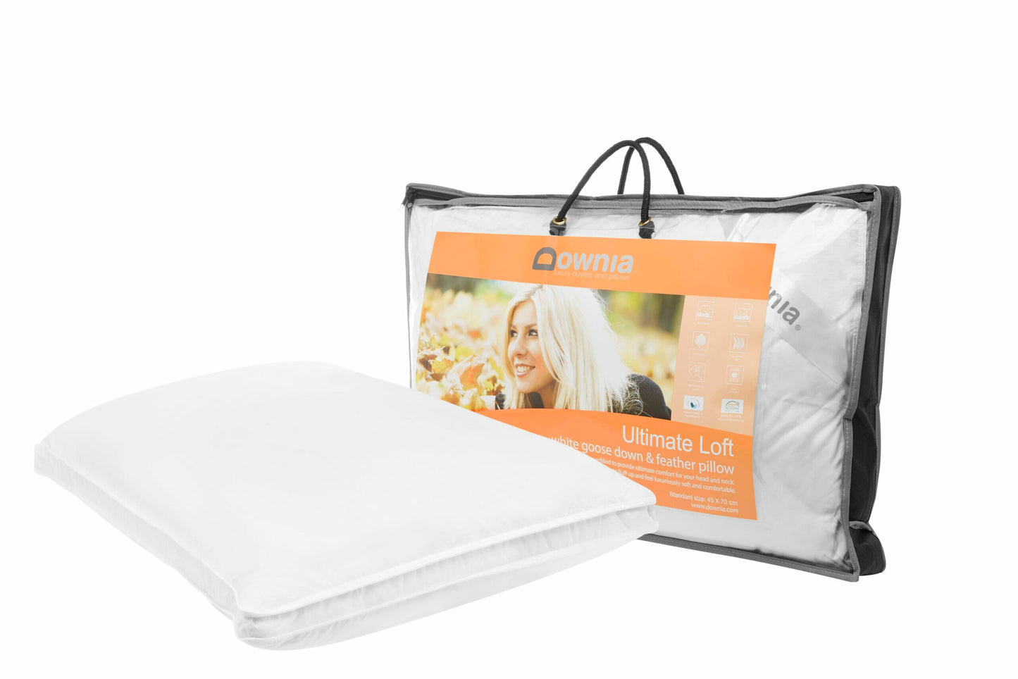 Downia ULTIMATE LOFT 50% White Goose Down and Feather Pillow