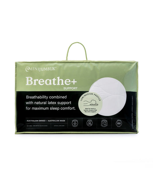 MiniJumbuk Breathe+ SUPPORT Wool Cotton Quilted Pillow