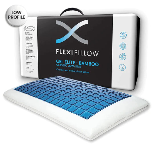 Cool Gel Elite Low Line Memory Foam Pillow by Flexi Pillow