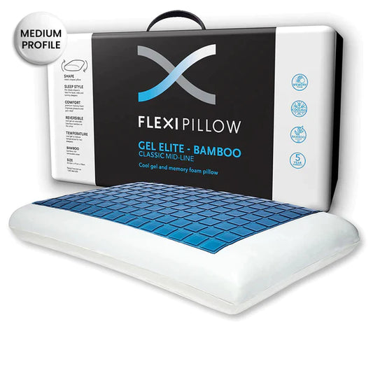 Cool Gel Elite Mid Line Memory Foam Pillow by Flexi Pillow
